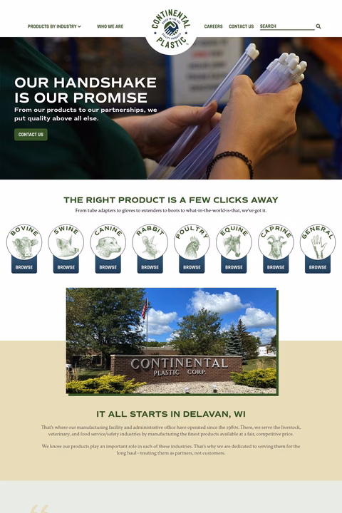 Continental Plastic Corporation Homepage 1440px
