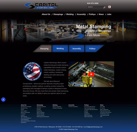 Capitol Stampings Corp Homepage 1440px