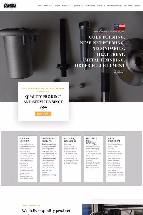 Brunner Manufacturing Co Homepage 1440px