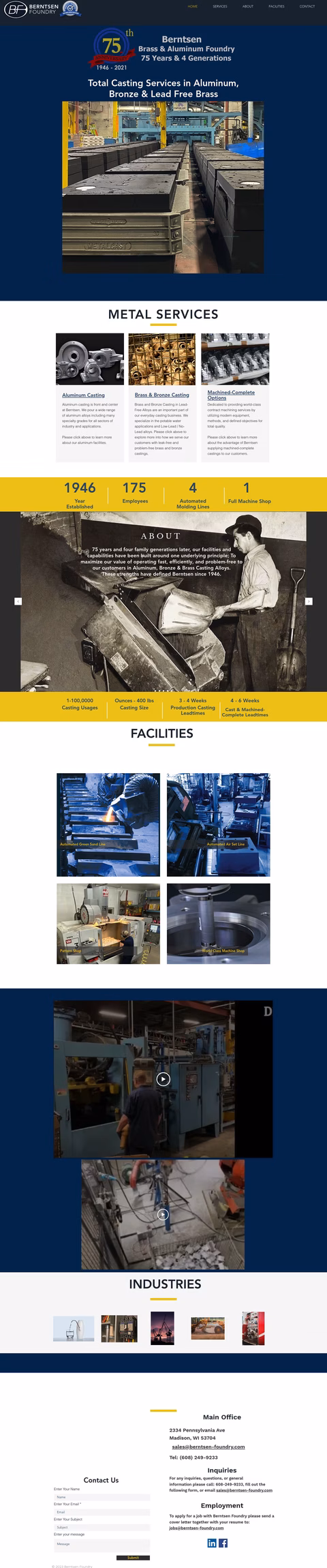 Berntsen Foundry Homepage 1440px