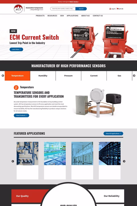 Automation Components Inc Homepage 1440px