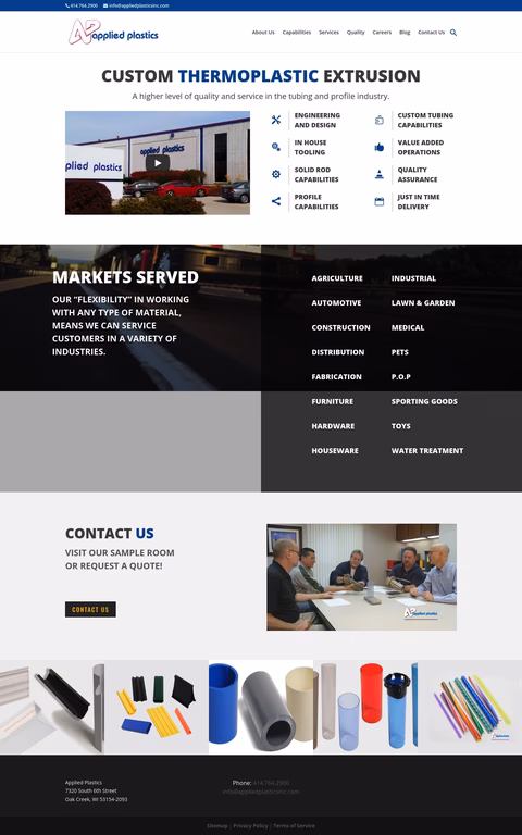 Applied Plastics Homepage 1440px