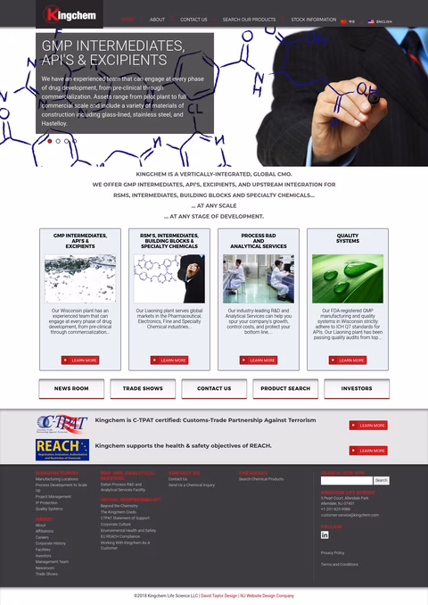 Kingchem Life Science Homepage 1440px
