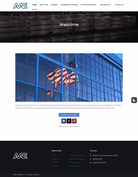 American Aluminum Extrusion Homepage 1440px