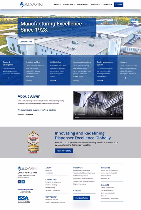 Alwin Manufacturing Homepage 1440px