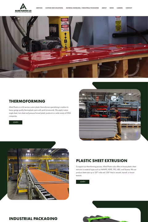 Allied Plastics Homepage 1440px