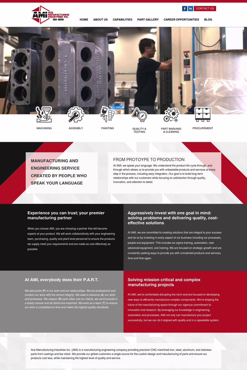 Ace Manufacturing Industries Homepage 1440px