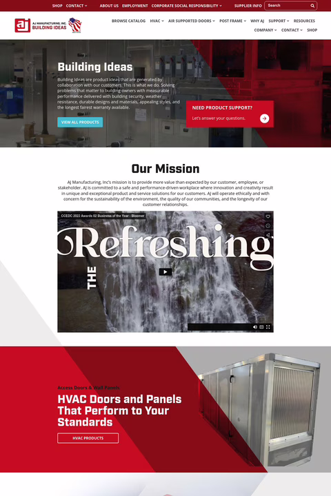 A J Manufacturing Homepage 1440px