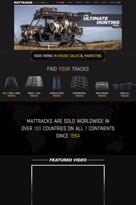 Mattracks Homepage 1440px