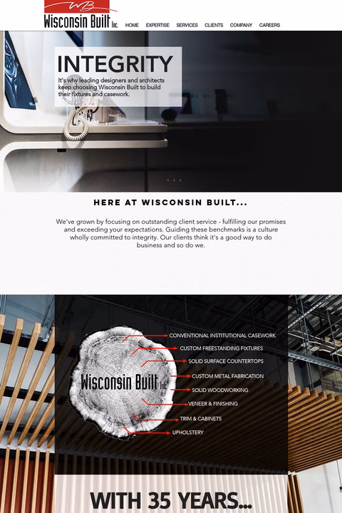 Wisconsin Built Inc Homepage 1440px
