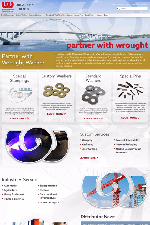 Wrought Washer Manufacturing Homepage 1440px