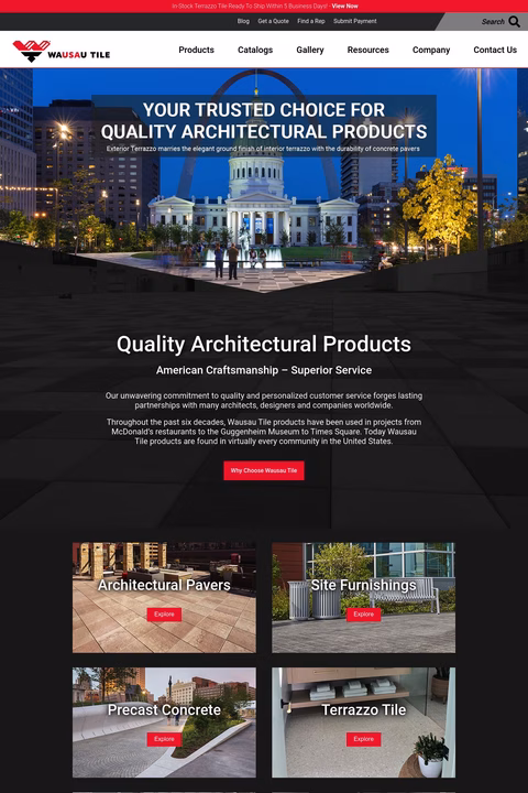 Wausau Tile Homepage 1440px