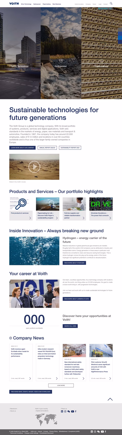 Voith Homepage 1440px