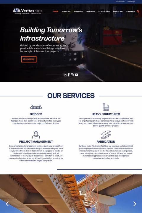 Veritas Steel Homepage 1440px