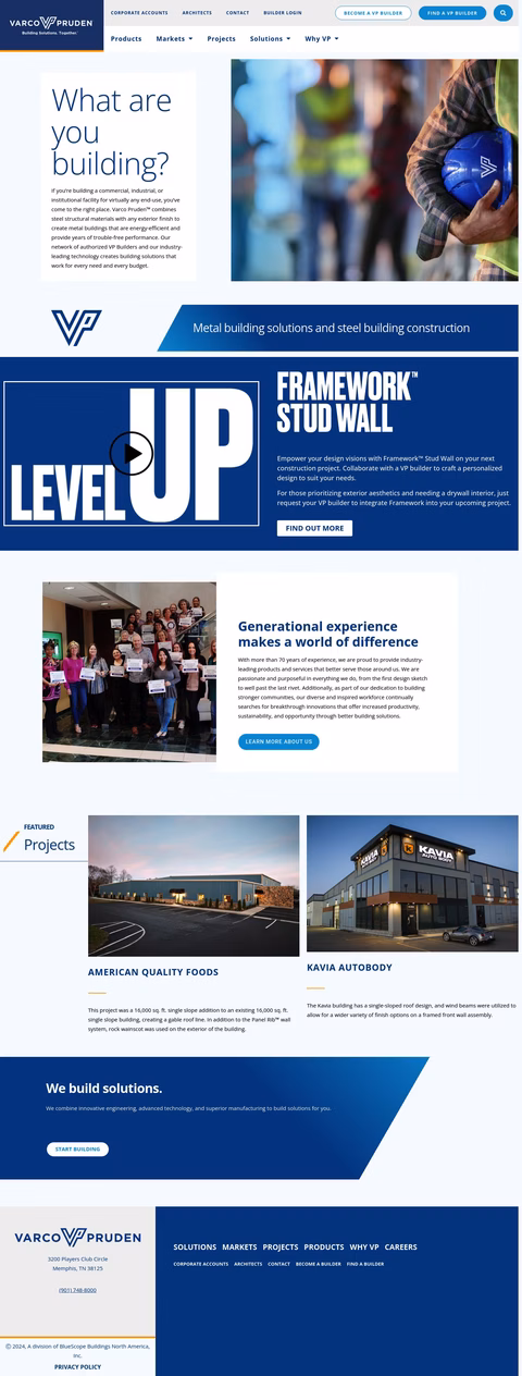 Varco Pruden Buildings Homepage 1440px