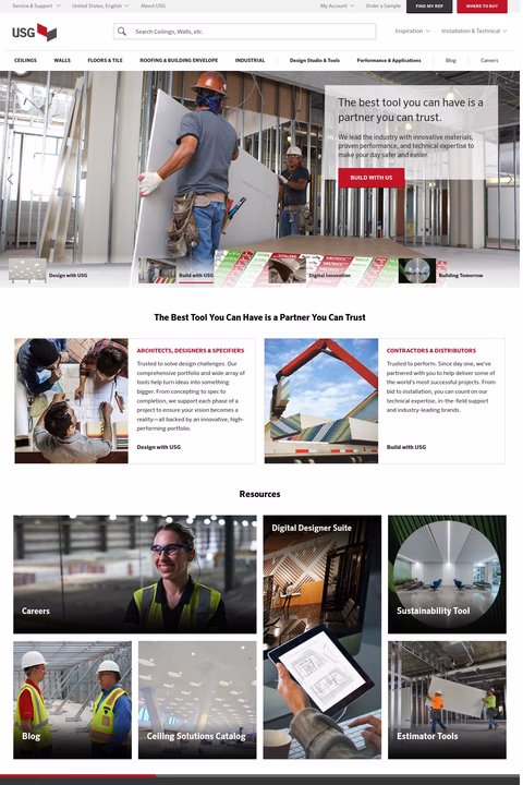 Usg Corporation Homepage 1440px