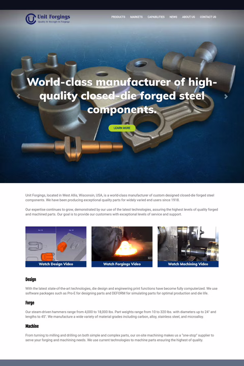 Unit Forgings Homepage 1440px