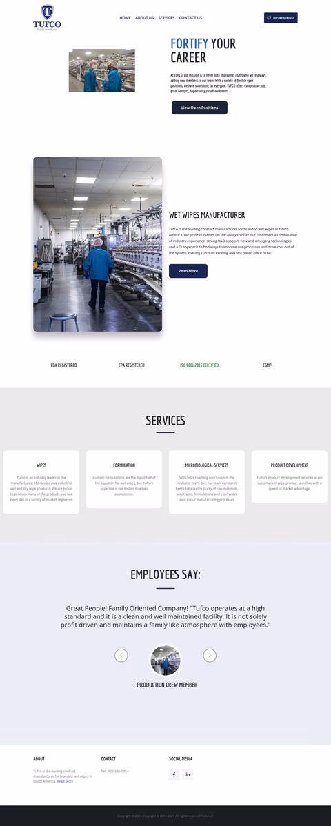 Tufco Homepage 1440px