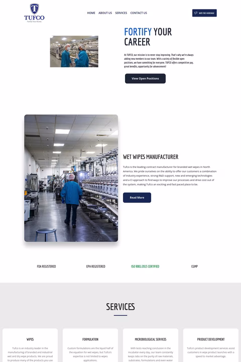 Tufco Homepage 1440px