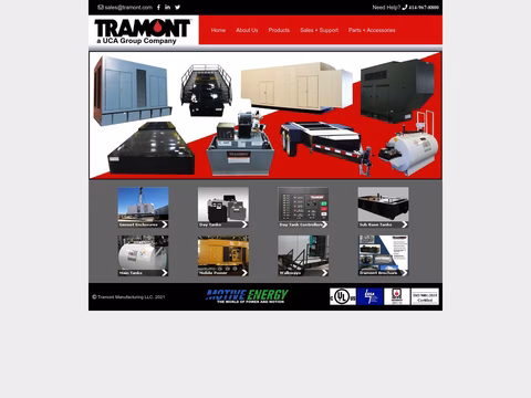 Tramont Manufacturing Homepage 1440px