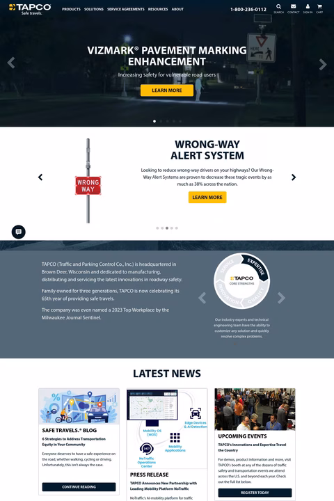 Traffic And Parking Control Co Homepage 1440px