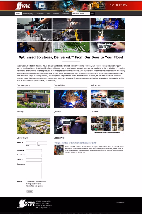 Super Steel Homepage 1440px