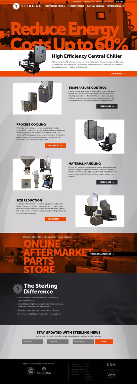 Sterling Inc Homepage 1440px