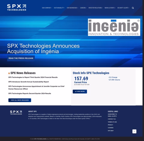 Spx Technologies Homepage 1440px
