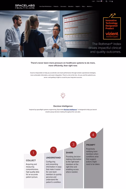 Spacelabs Healthcare Homepage 1440px