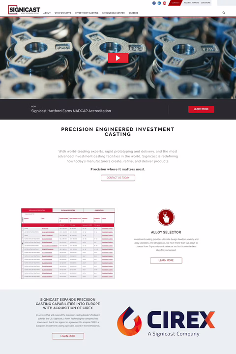 Signicast Homepage 1440px
