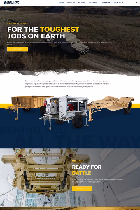 Schutt Industries Homepage 1440px