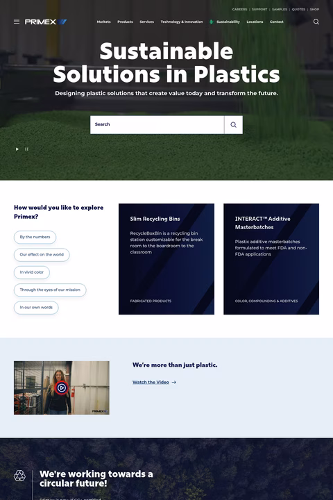 Primex Plastics Corporation Homepage 1440px
