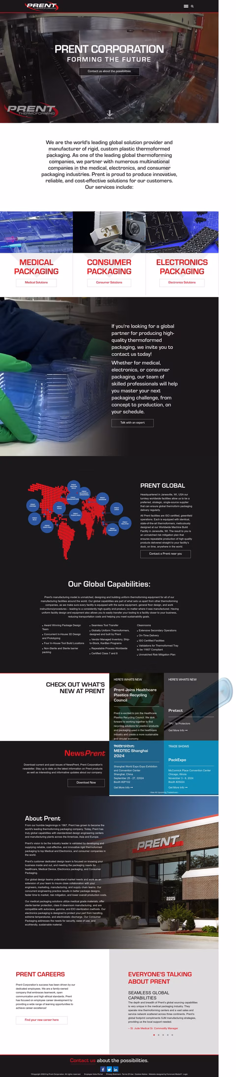 Prent Corporation Homepage 1440px