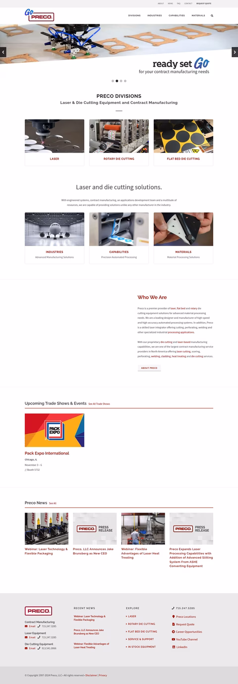 Preco Homepage 1440px