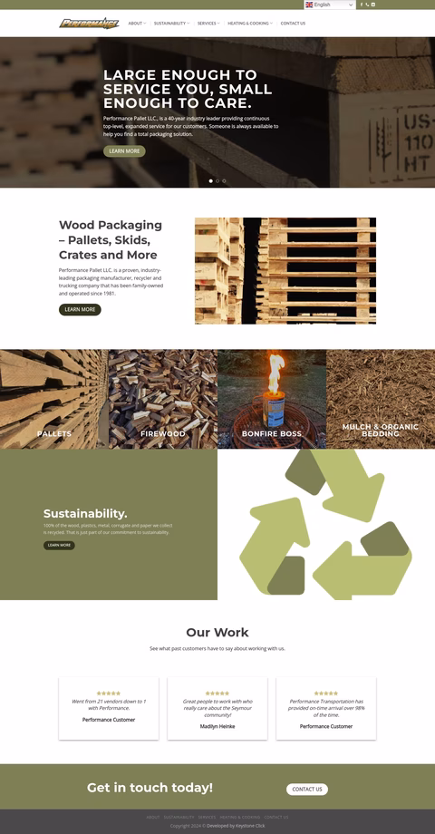 Performance Corporation Homepage 1440px