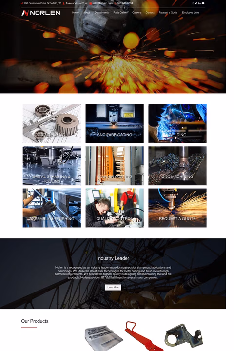 Norlen Incorporated Homepage 1440px