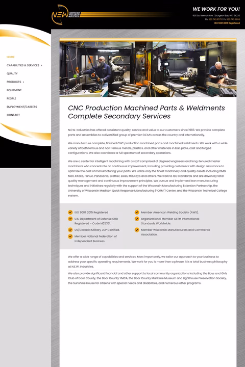 Northeast Wisconsin Industries Homepage 1440px