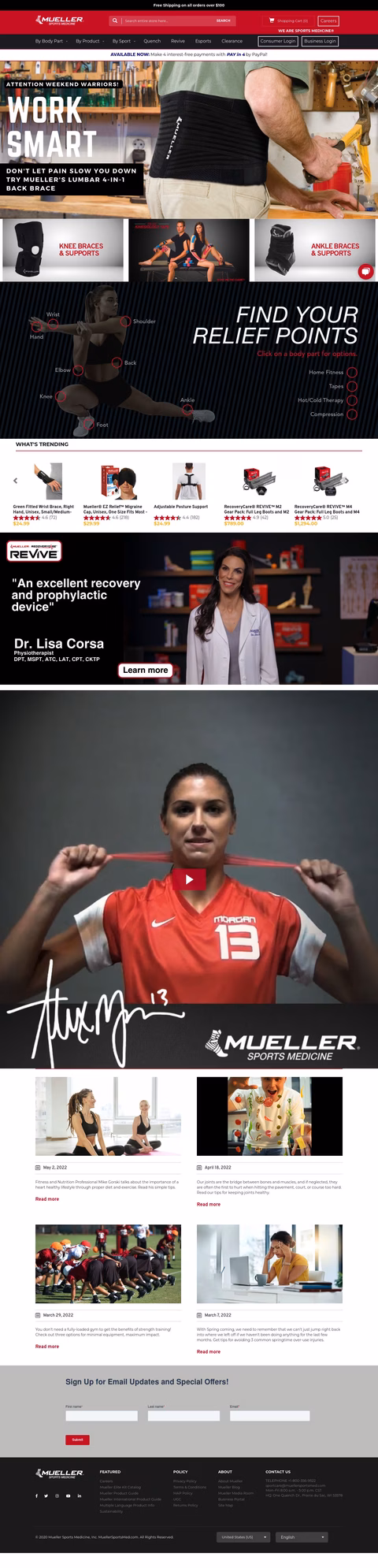 Mueller Sports Medicine Homepage 1440px