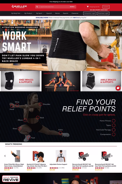 Mueller Sports Medicine Homepage 1440px