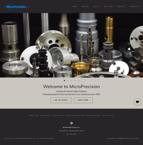 Microprecision Inc Homepage 1440px