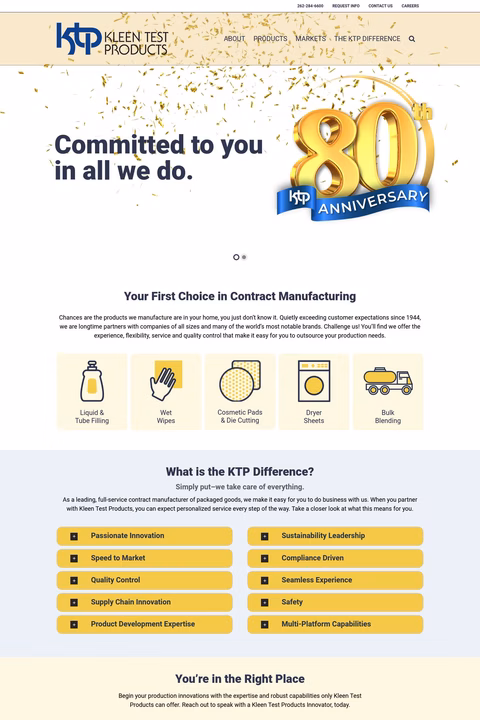 Kleen Test Products Homepage 1440px