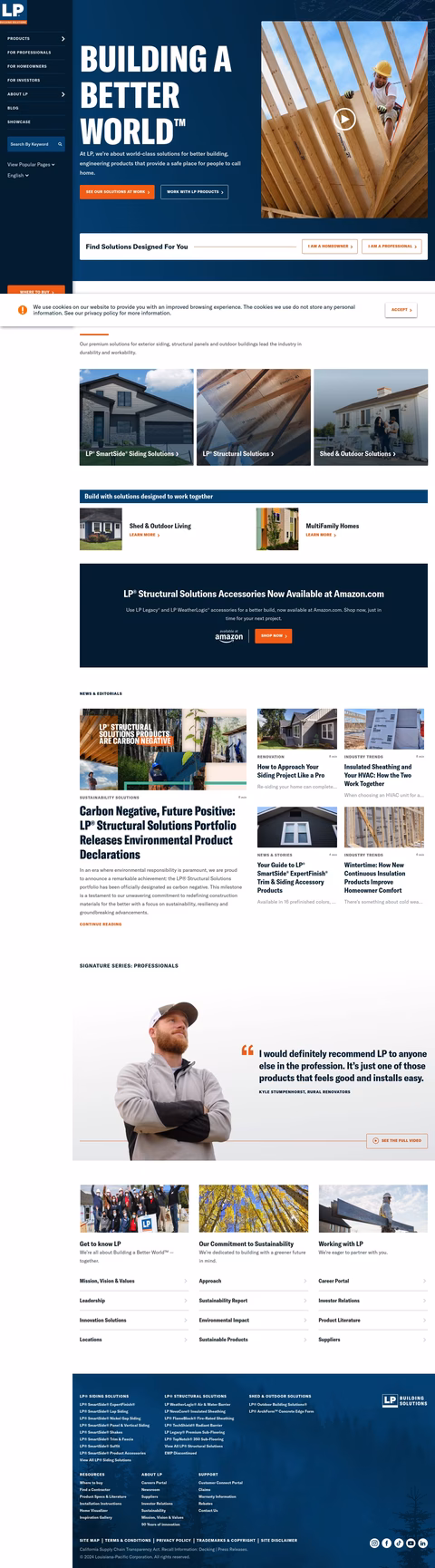 Louisiana Pacific Corporation Homepage 1440px