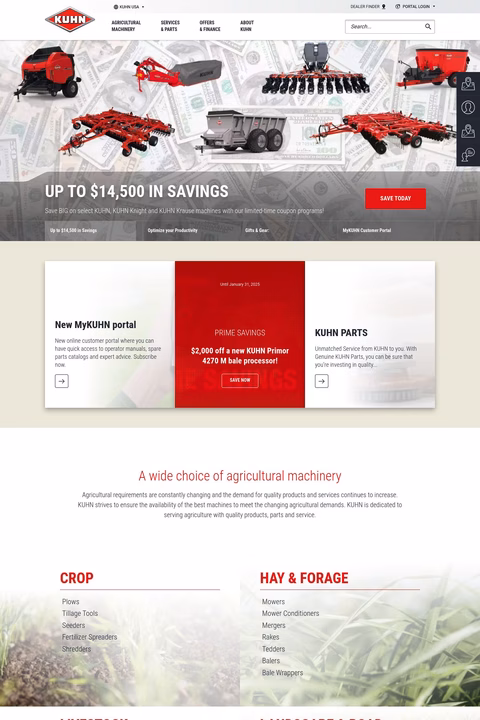 Kuhn North America Inc Homepage 1440px