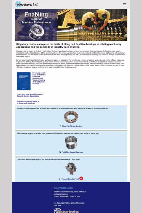 Kingsbury Inc Homepage 1440px