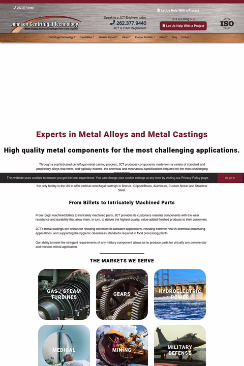 Johnson Centrifugal Technology Homepage 1440px