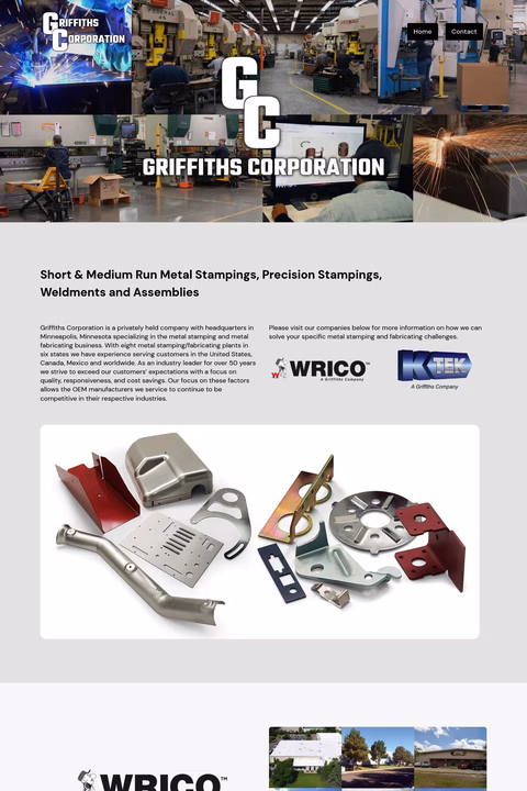 Griffiths Corporation Homepage 1440px
