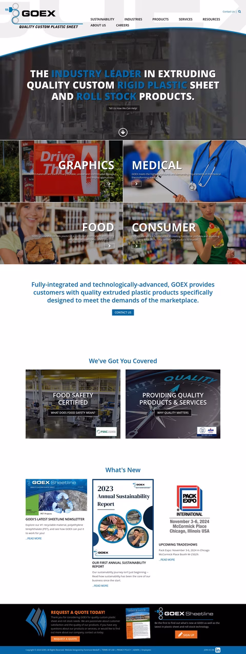 Goex Corporation Homepage 1440px
