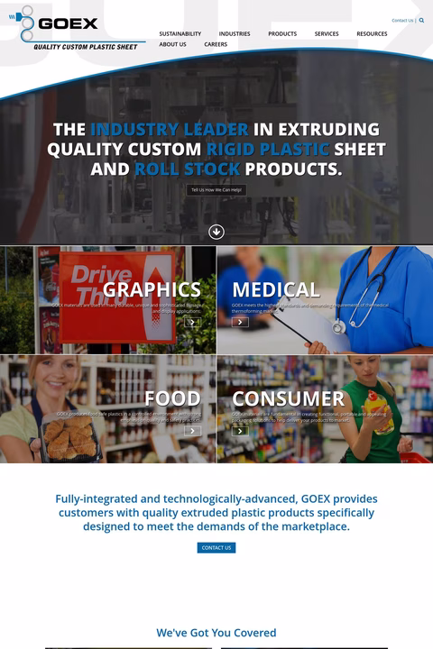 Goex Corporation Homepage 1440px