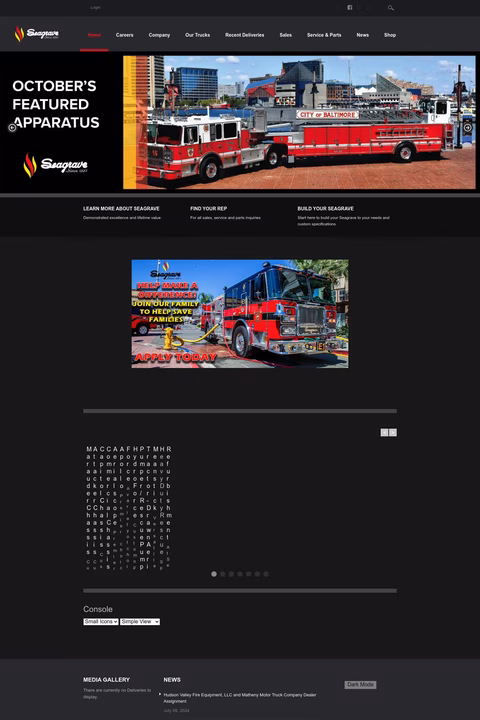 Seagrave Fire Apparatus Homepage 1440px