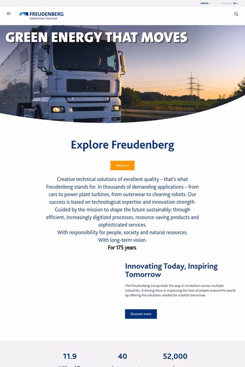 Freudenberg Homepage 1440px